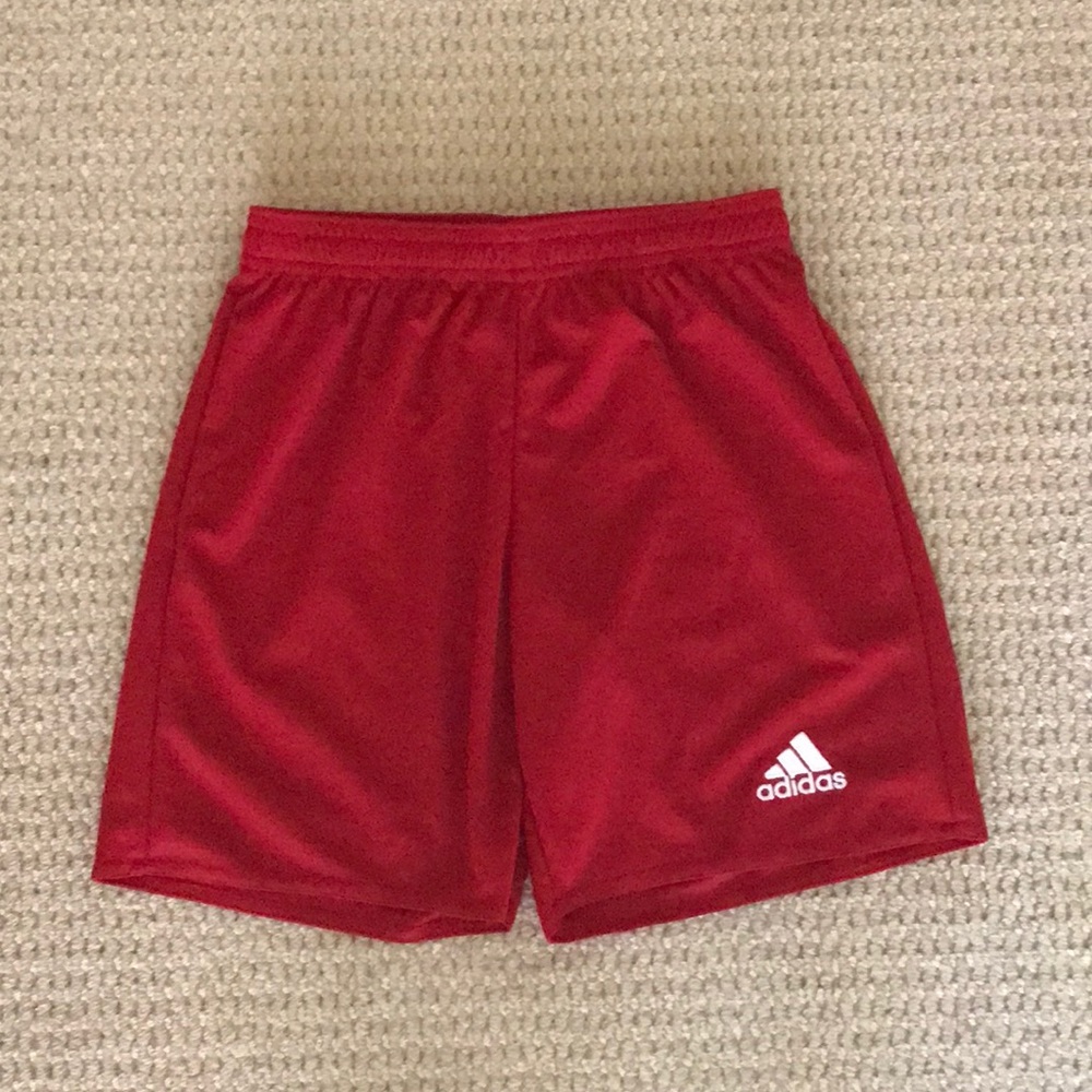 Boys Red Adidas Shorts